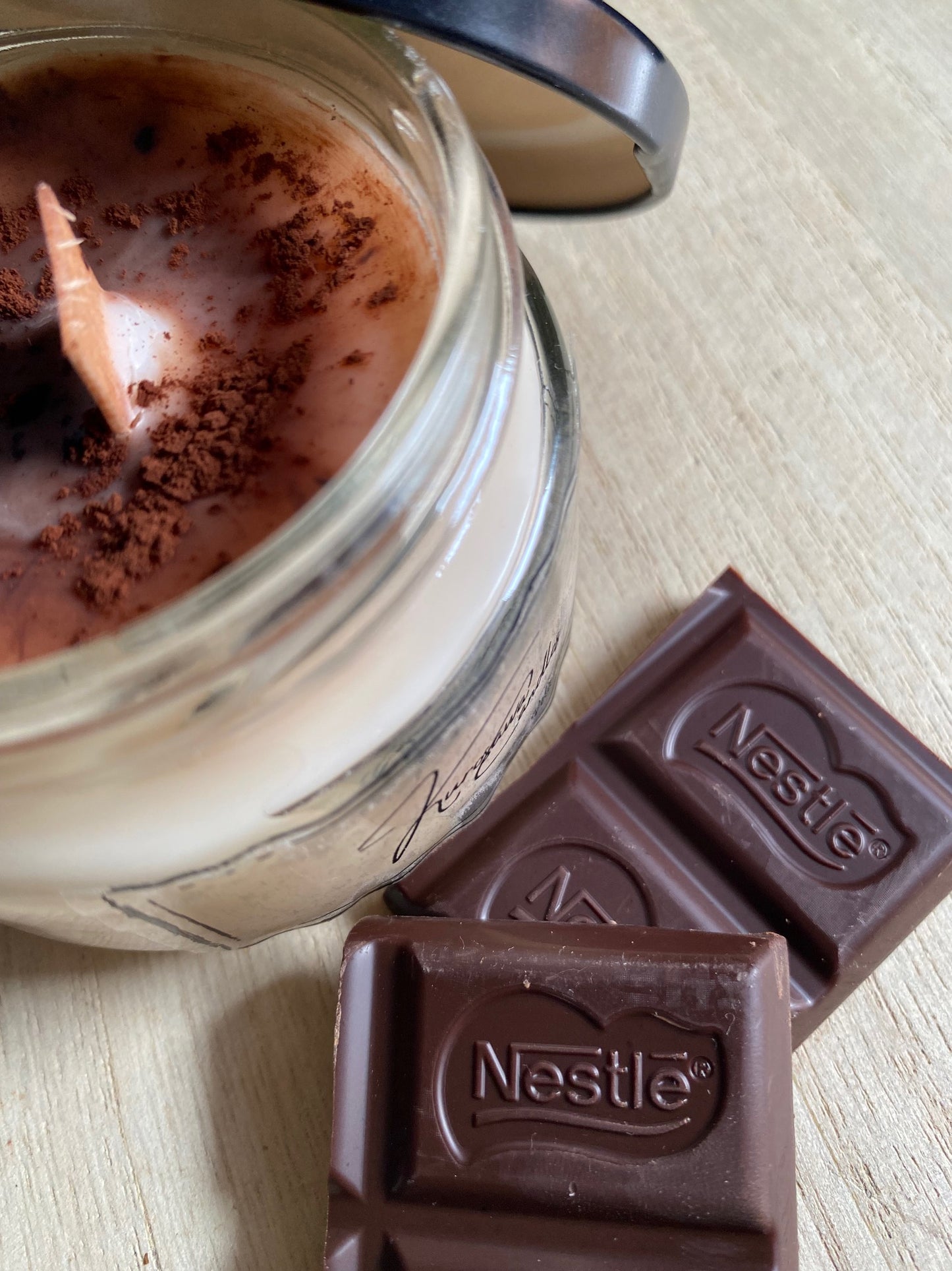 Vela de Chocolate y Caramelo